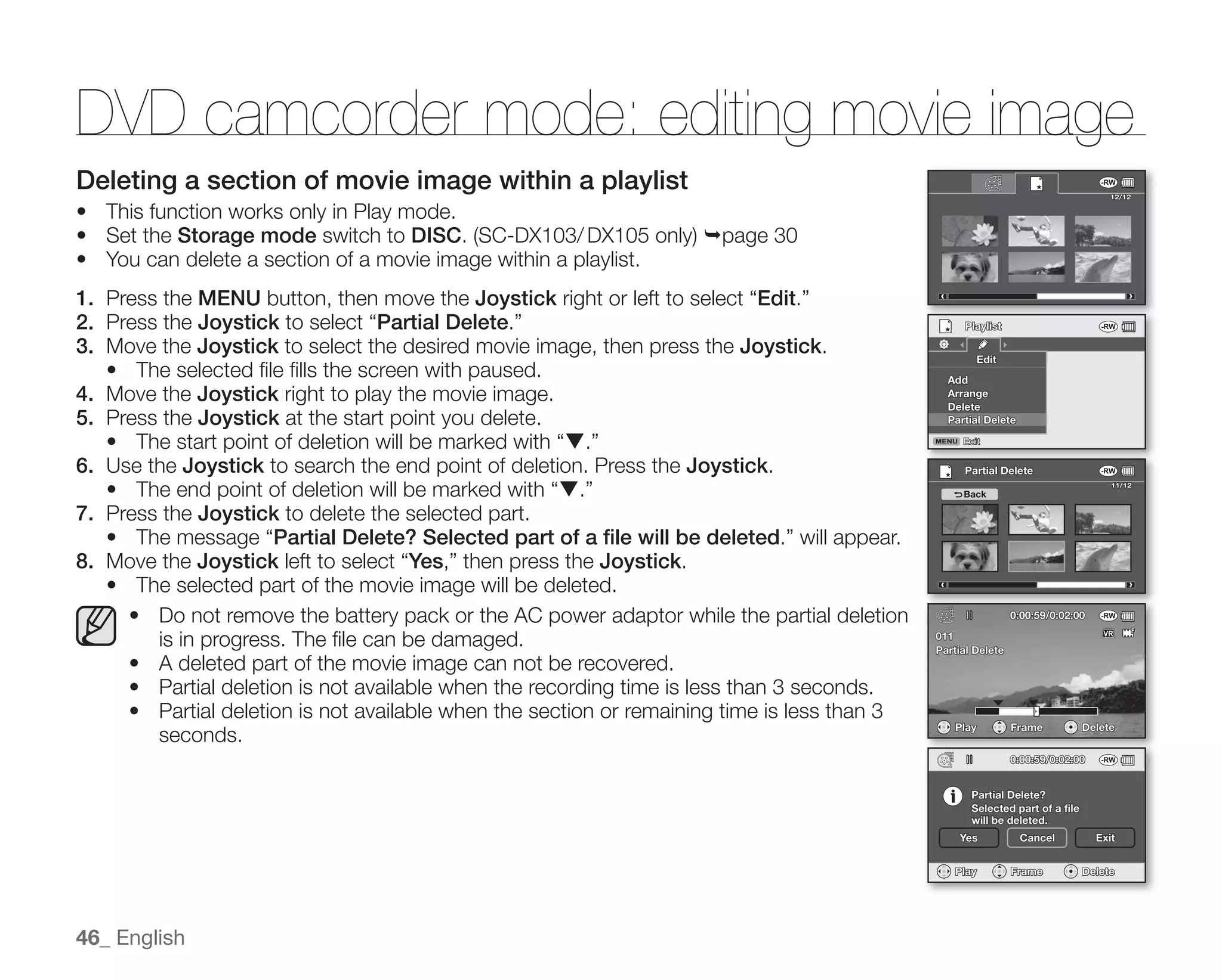 Samsung Camcorder SC-DX100 User Manual