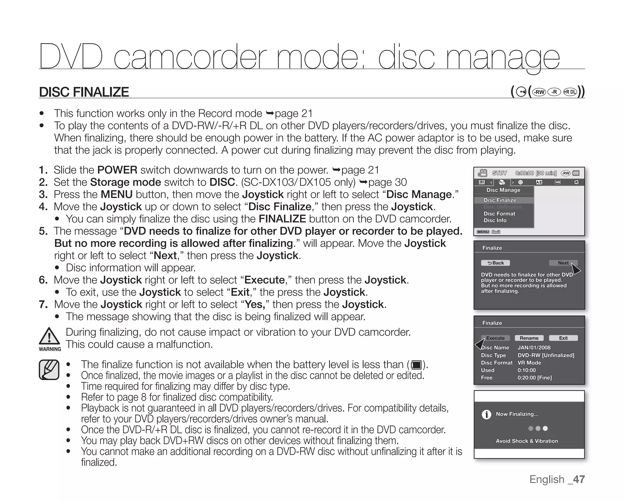 Samsung Camcorder SC-DX100 User Manual