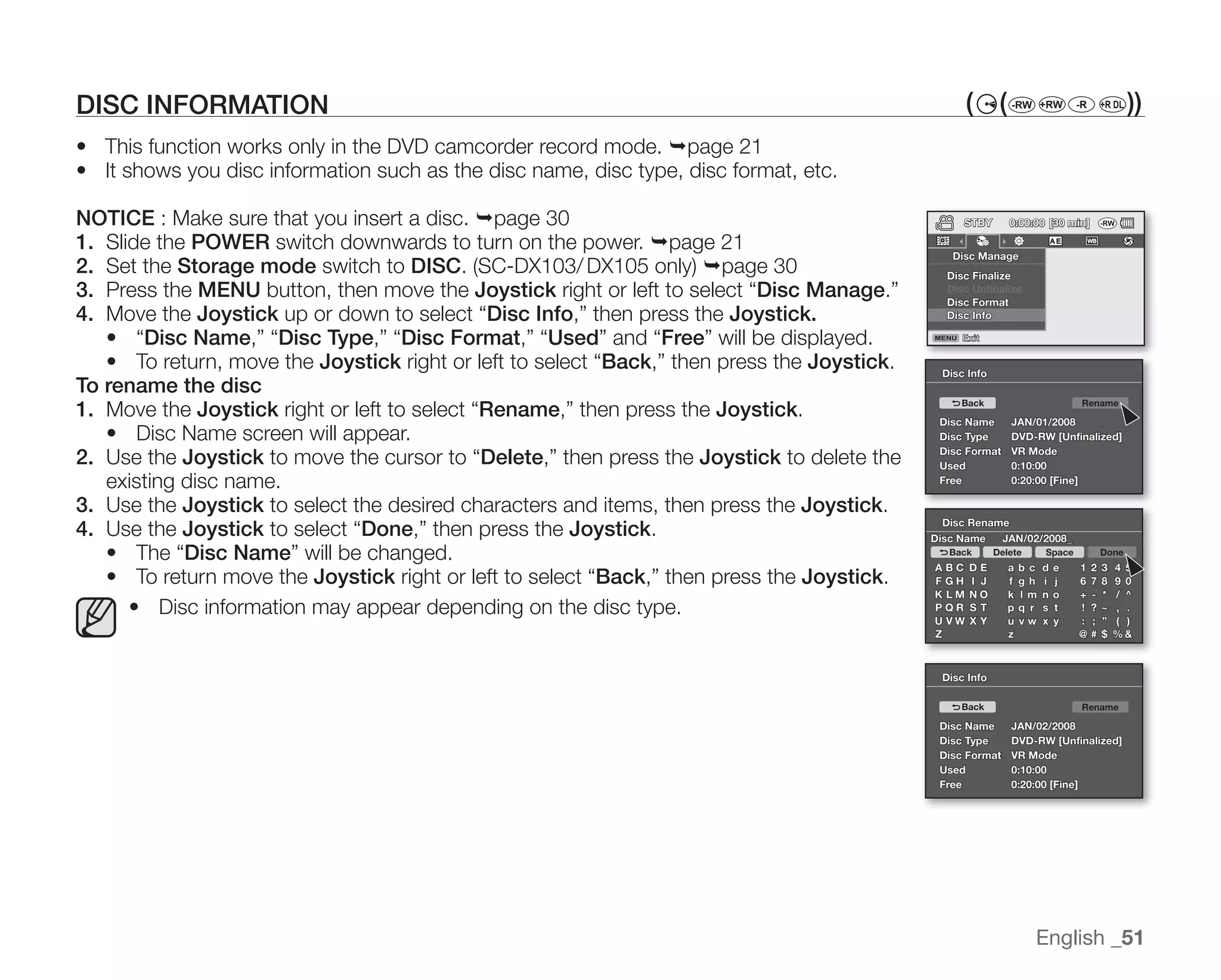 Samsung Camcorder SC-DX100 User Manual