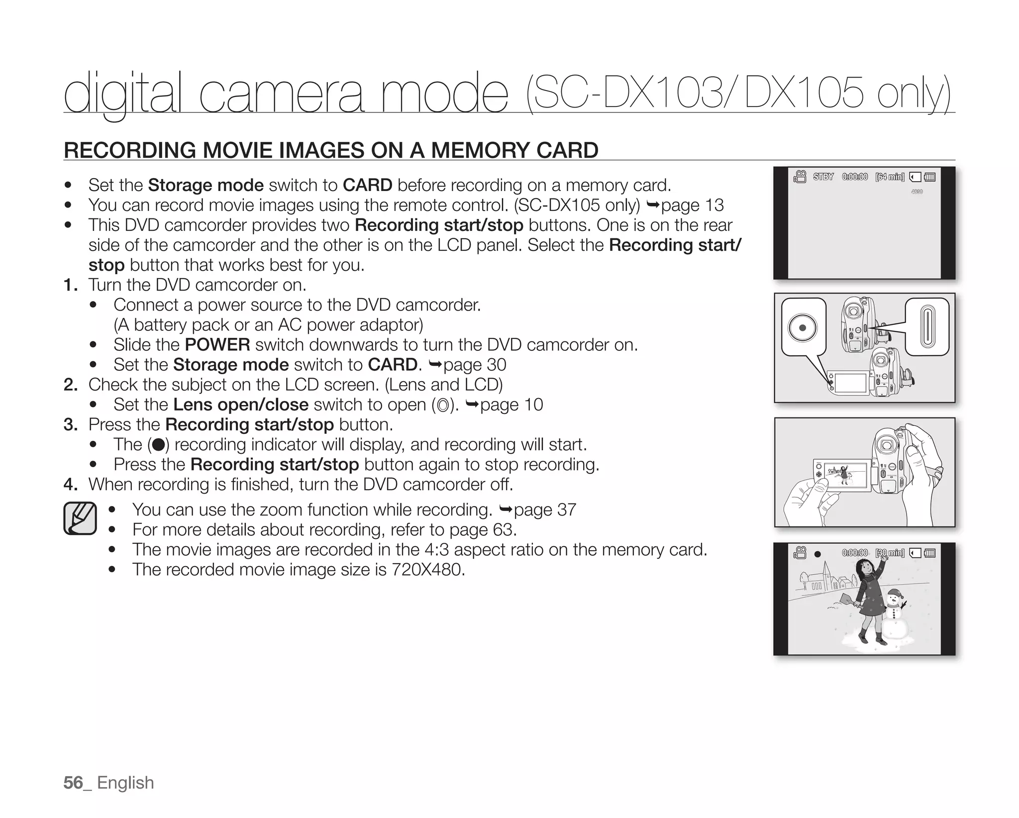 Samsung Camcorder SC-DX100 User Manual
