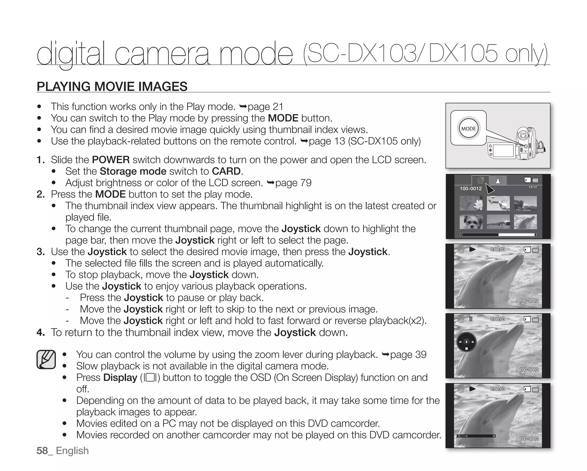 Samsung Camcorder SC-DX100 User Manual