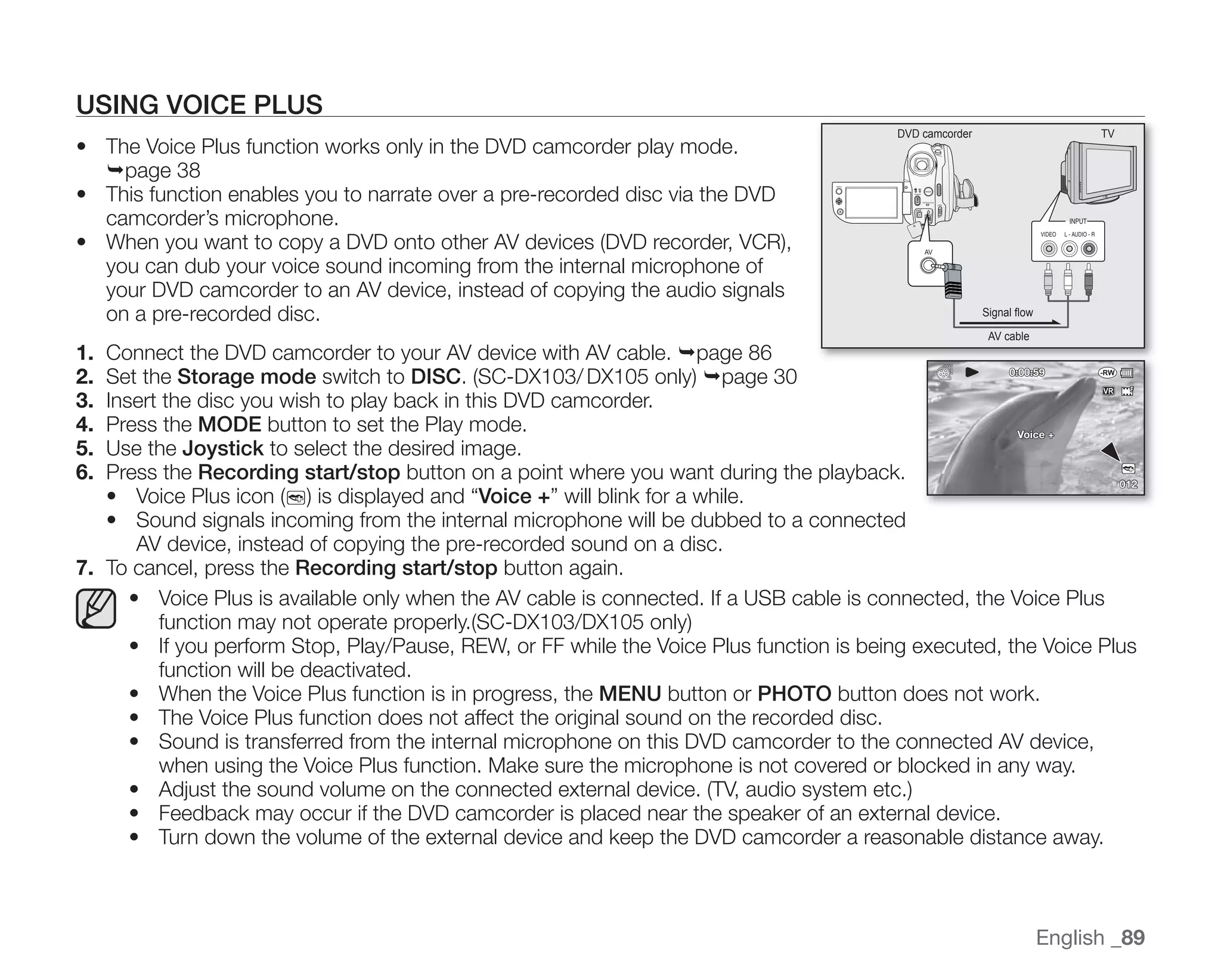 Samsung Camcorder SC-DX100 User Manual