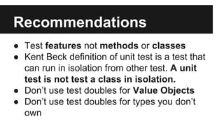 TDD - test doubles | PDF