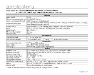 Samsung Camcorder SC-MX20 User Manual