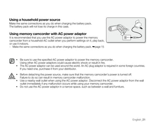 Samsung Camcorder SC-MX20 User Manual