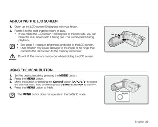 Samsung Camcorder SC-MX20 User Manual