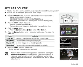 Samsung Camcorder SC-MX20 User Manual