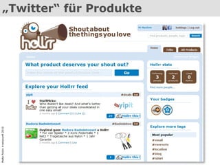 „ Twitter“ für Produkte Malte Polzin #netzzunft 2010 