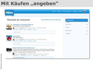 Mit Käufen „angeben“ Malte Polzin #netzzunft 2010 