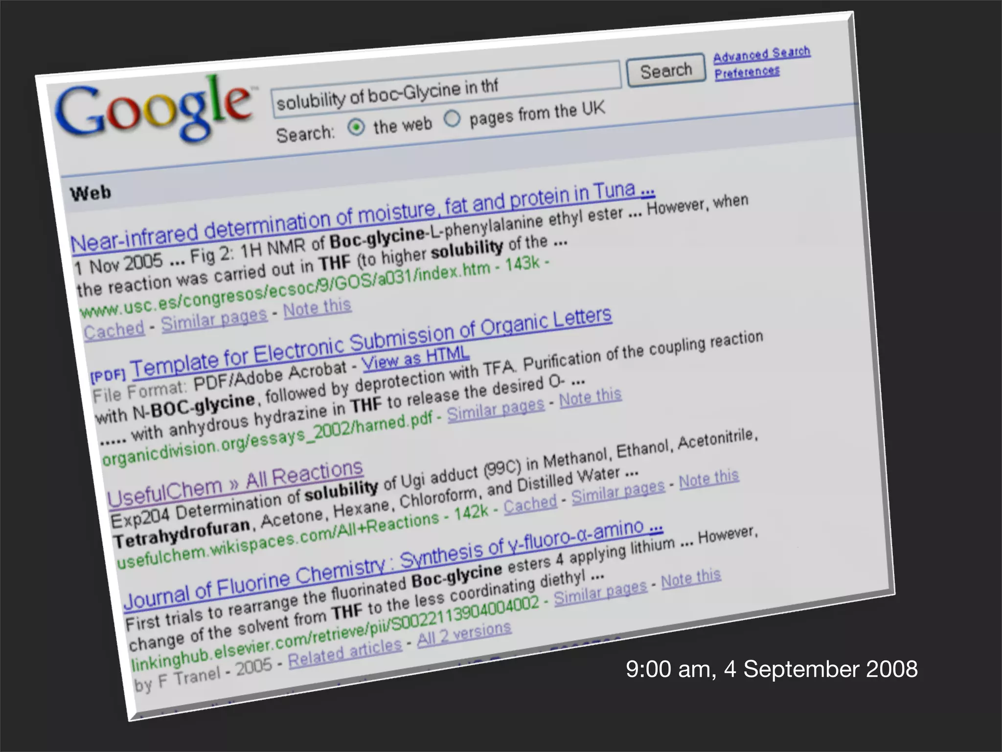 9:00 am, 4 September 2008
 