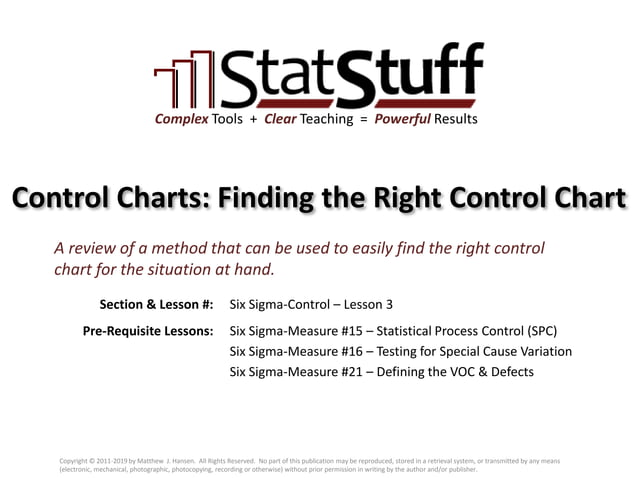 Control Charts: Finding the Right Control Chart | PPT