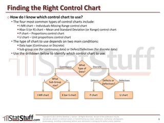 Control Charts: Finding the Right Control Chart | PPT