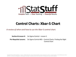 S Chart Example Control Charts: Xbar-S Chart | PPTX