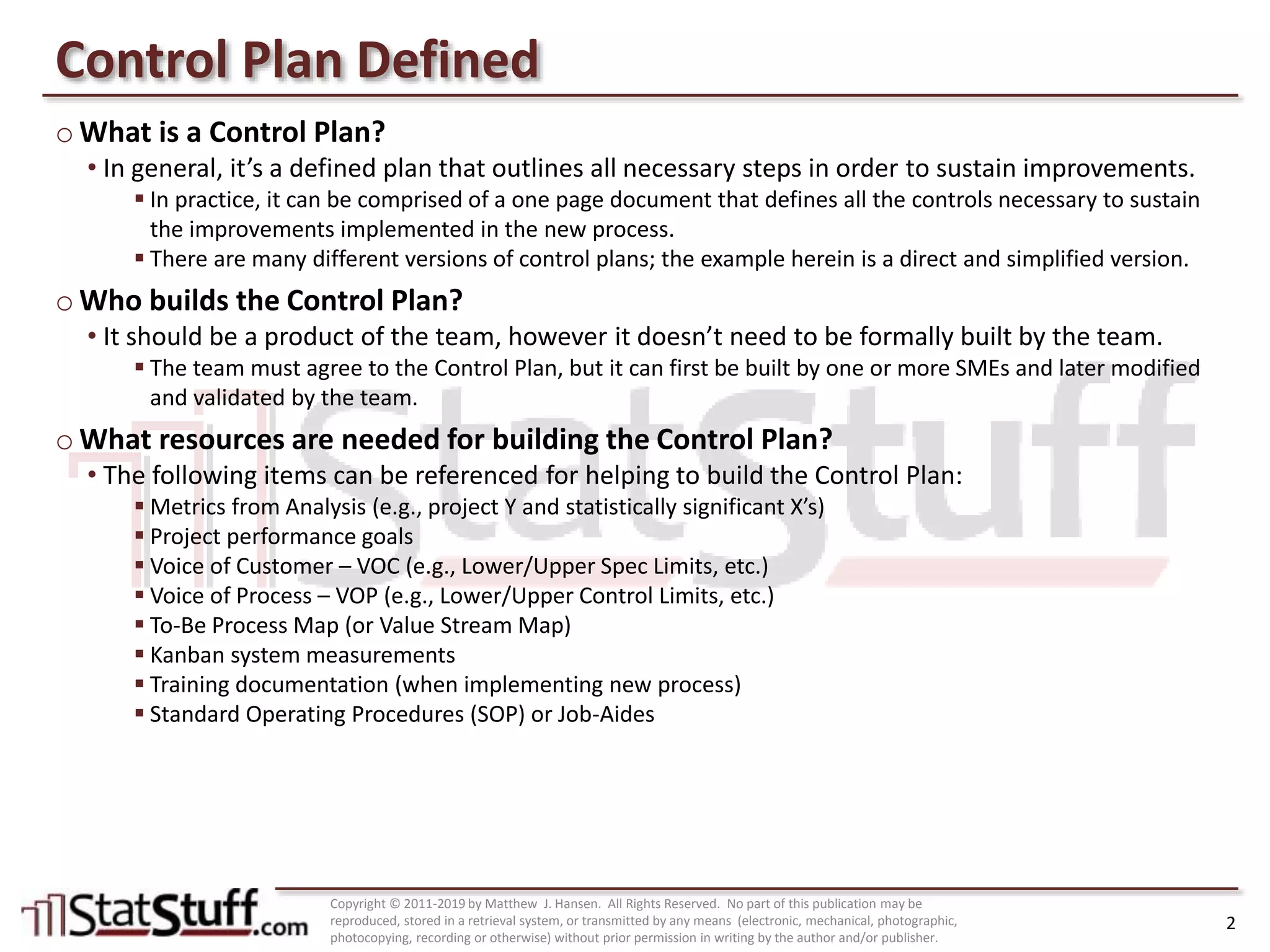 Building a Control Plan | PPTX | Desktop Publishing | Computer Software ...