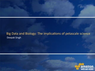 Big	
  Data	
  and	
  Biology:	
  The	
  implica4ons	
  of	
  petascale	
  science
Deepak	
  Singh
 