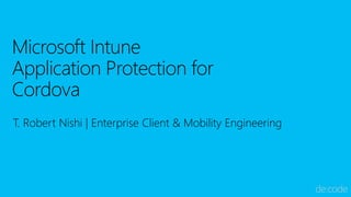 管理された
アプリ
デバイス
コンプライアンス
Intune UX
Azure Active
Directory
ExchangeIntune
Service
Office 365
Policy
Provider
App Providerアプリ...