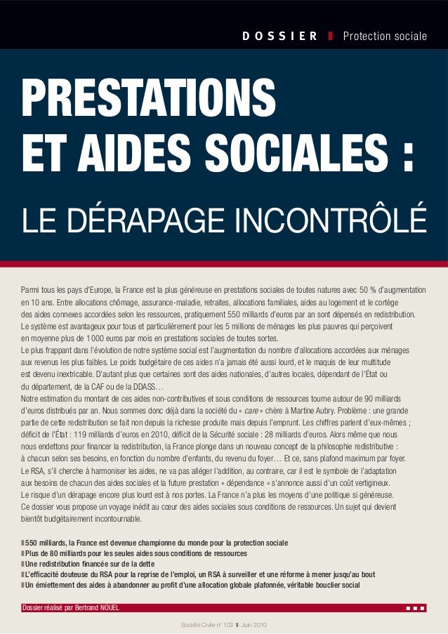 Prestations Et Aides Sociales Le Derapage Incontrole