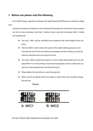new spy watch camera specifications