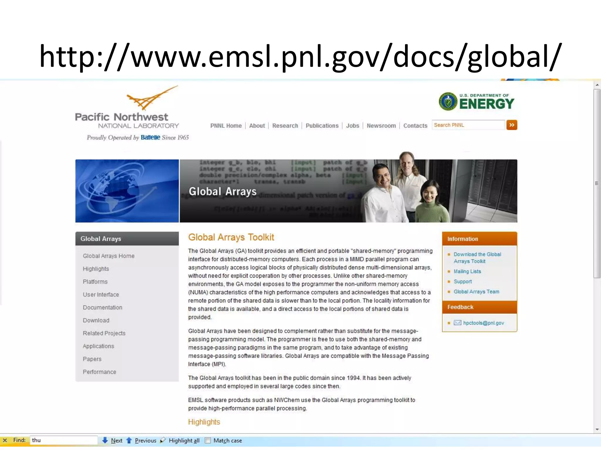 http://www.emsl.pnl.gov/docs/global/
 