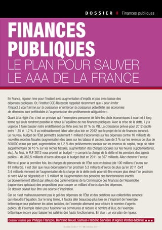 D O S S I E R   ❚  Finances publiques
Dossier réalisé par Philippe François, Bertrand Nouel, Samuel-Frédéric Servière et A...