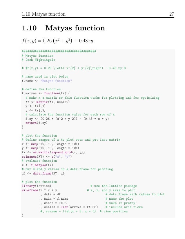 Optim Function Optim Function