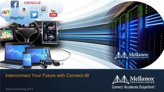 Interconnect Your Future with Connect-IB
Supercomputing 2013

 