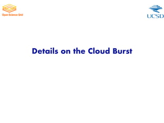 Details on the Cloud Burst
 