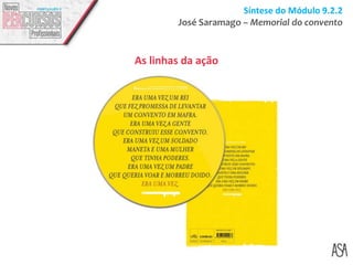 Síntese do Módulo 9.2.2
José Saramago – Memorial do convento
As linhas da ação
 