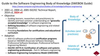 Overview of ISO/IEC/JTC1 SC7/WG20: Certification of software and ...