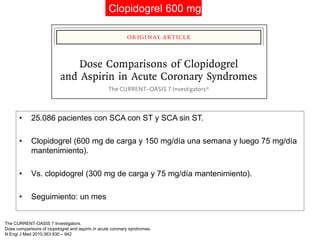 Clopidogrel 600 mg




The CURRENT-OASIS 7 Investigators.
Dose comparisons of clopidogrel and aspirin in acute coronary sy...