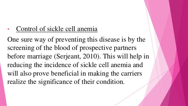 Control of sickle cell anemia