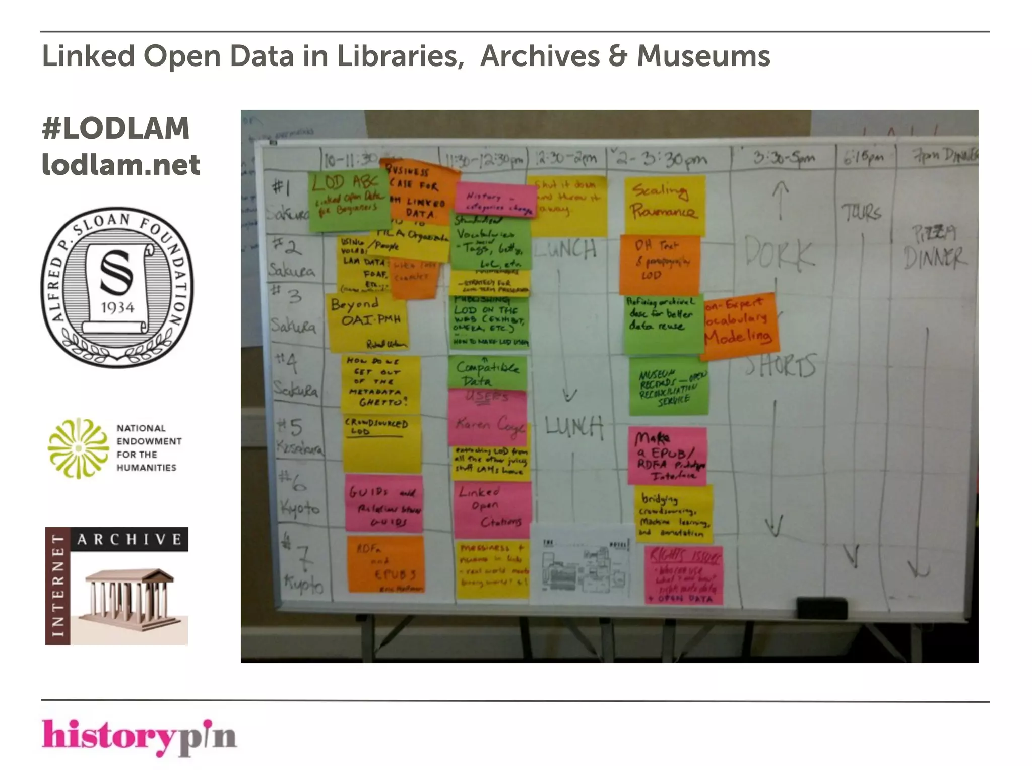 Linked Open Data in Libraries, Archives & Museums

#LODLAM
lodlam.net
 