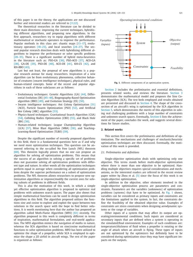 Sca a sine cosine algorithm for solving optimization problems | PDF
