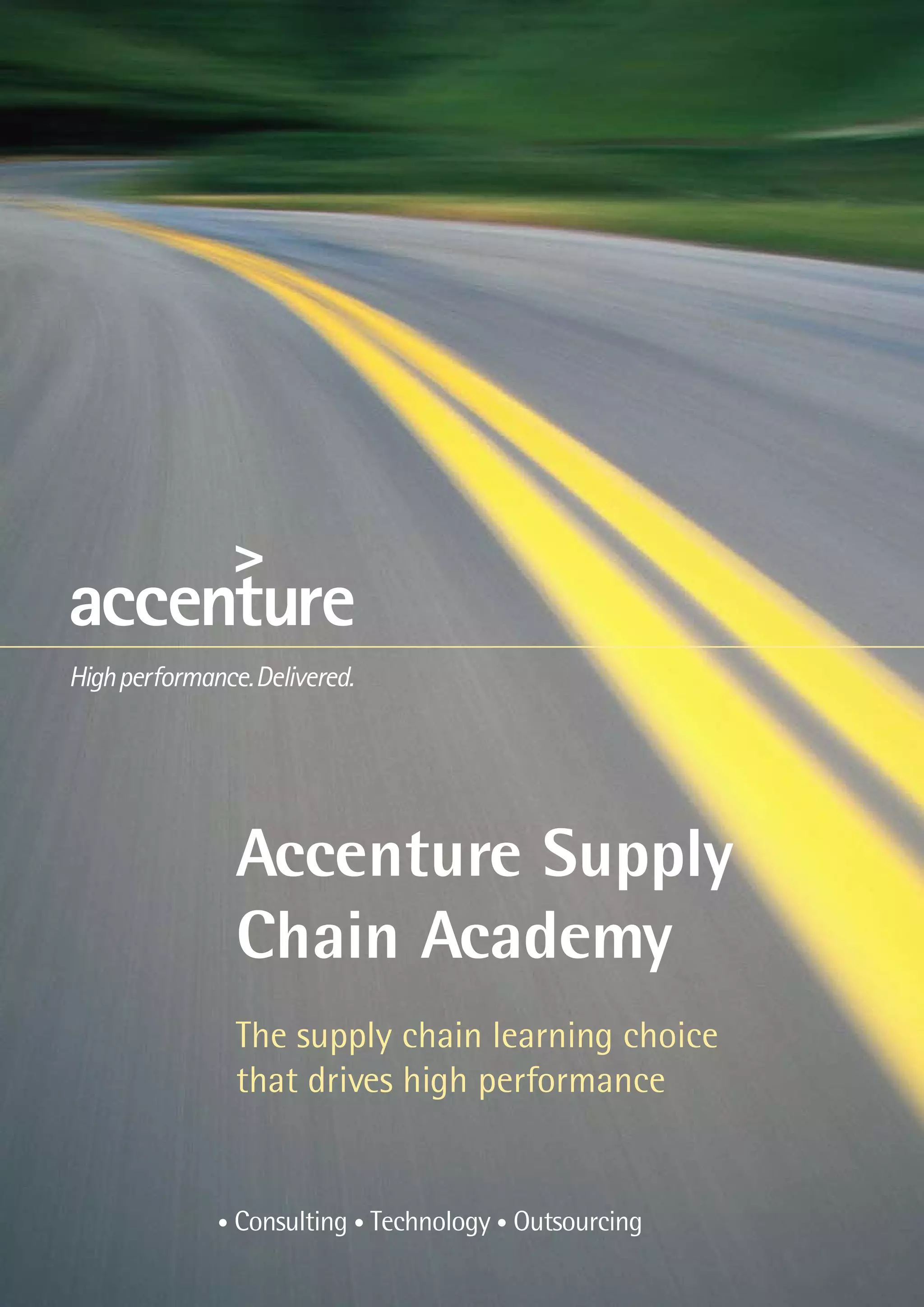 Accenture Supply Chain Academy | PDF