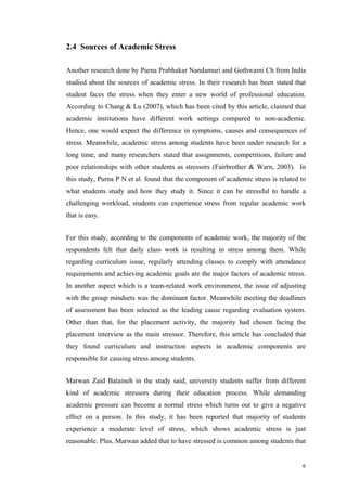 academic as an associated factor of stress among students | PDF
