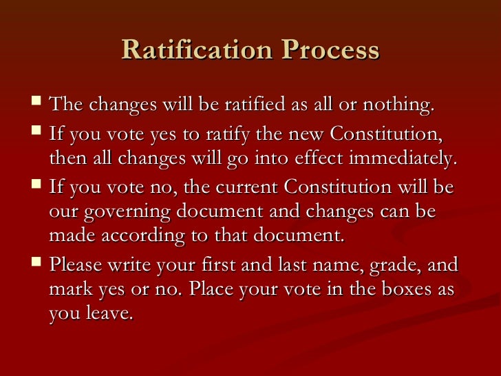 Sca constitution ratification