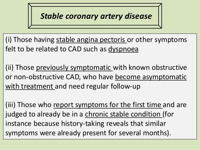 stable coronary artery disease