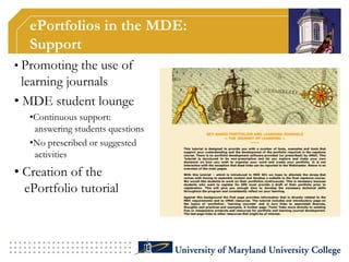 Need for institutional supportContinuous activity vs. activity allotted in the end of the programStudents overwhelmed and underpreparedNeed for constant attention and work from the learners throughout the program. Focus is on current courses