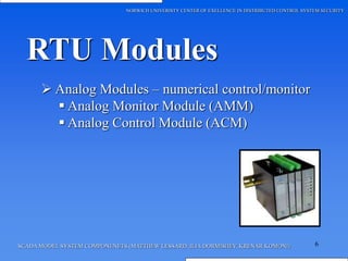 SCADA Model System Components PLC RTU Protocols | PPT