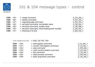 101 & 104 message types - control
 