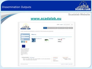 Dissemination Outputs
Scadalab Website

www.scadalab.eu

 