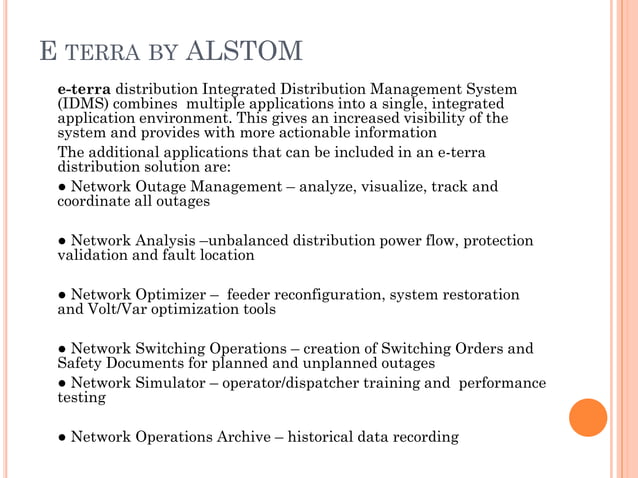SCADA packages for Power Distribution Utilities | PPTX