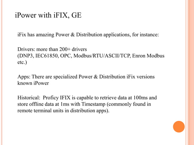 SCADA packages for Power Distribution Utilities | PPTX