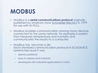 SCADA Systems and its security! | PPTX | Operating Systems | Computer ...