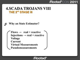 4.SCADA TROJANS VIII
     nd
 THE 2 STAGE VI
  ^ = h(x) and ^ = z – z
  z     ^      r       ^




            ...



    ...