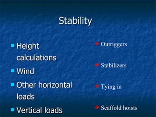 Stability Loading Scale Scaffold | PPT