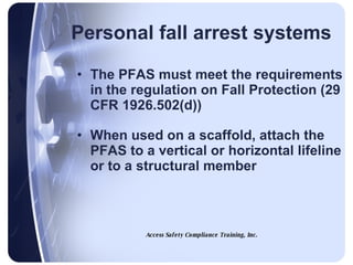 Pfas Fall Scaffold Safety Part 1 | PPT