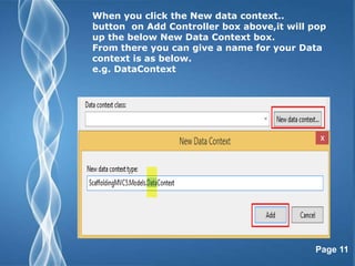Datacontext Examples Scaffolding | PPTX