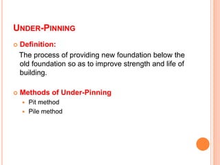various types of scffolding and formwork with underpining | PPT