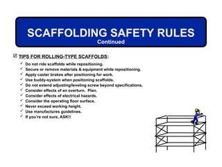Scaffolding Powerpoint presentation for training | PPT
